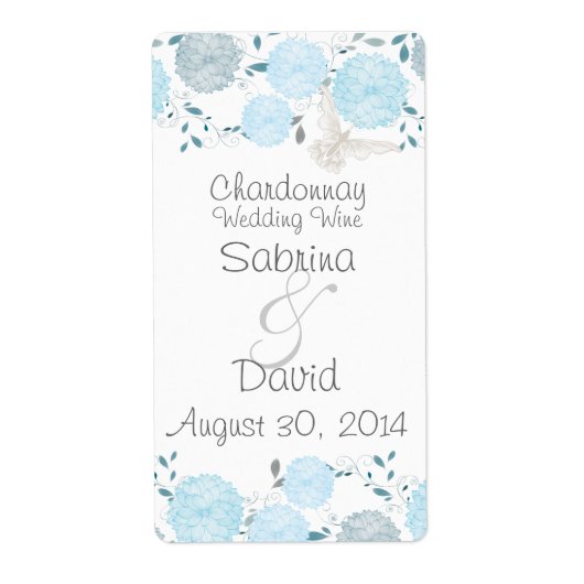 Schmetterlinge und blauer Chrysanthemen Hochzeitwe (Vorne)