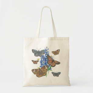 Schmetterlinge und Bluebonnets Tragetasche