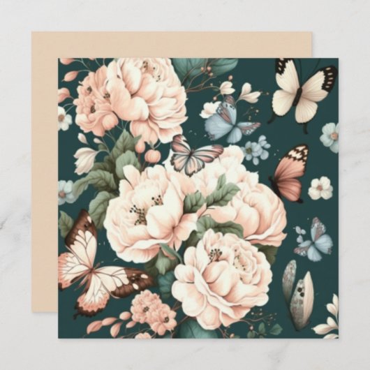 Schmetterlinge und Blume (Vorne/Hinten)