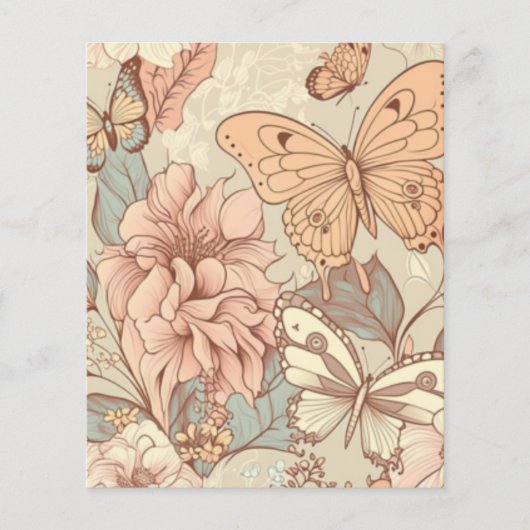 Schmetterlinge und Blume (Vorderseite)