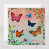 Schmetterlinge und Blume (Vorne/Hinten)