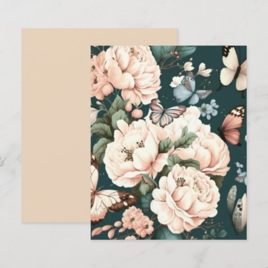 Schmetterlinge und Blume (Vorne/Hinten)