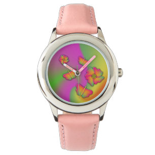 Schmetterlinge und Blume Armbanduhr