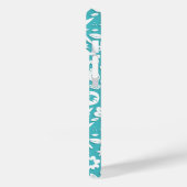 Schmetterlinge und Blume auf Aqua Case-Mate iPhone Hülle (Rückseite / Links)