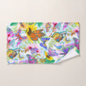 Schmetterlinge und Blume Badhandtuch Set (Handtuch)