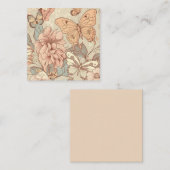 Schmetterlinge und Blume Begleitkarte (Vorne/Hinten)