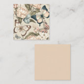 Schmetterlinge und Blume Begleitkarte (Vorne/Hinten)