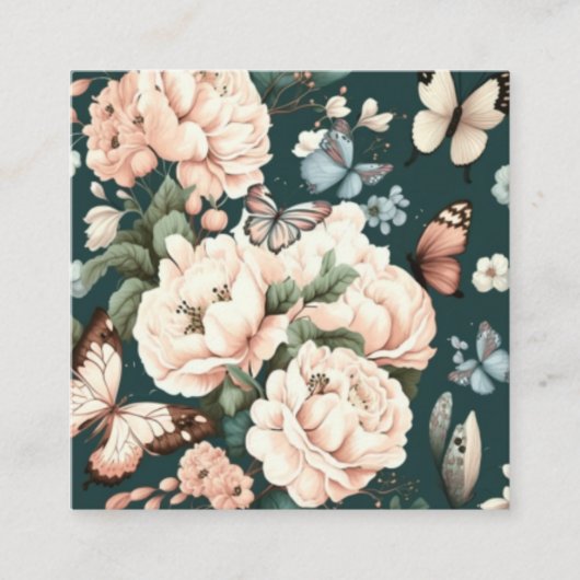 Schmetterlinge und Blume Begleitkarte (Vorderseite)