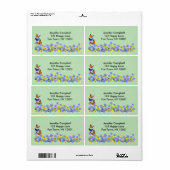 Schmetterlinge und Blume Blau (Vorne)