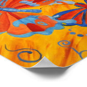Schmetterlinge und Blume Canvas Print Poster (Ecke)