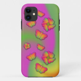 Schmetterlinge und Blume Case-Mate iPhone Hülle