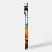 Schmetterlinge und Blume Case-Mate iPhone Hülle (Rückseite / Links)