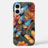 Schmetterlinge und Blume Case-Mate iPhone Hülle (Rückseite)