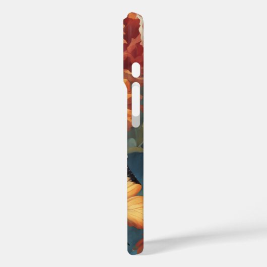 Schmetterlinge und Blume Case-Mate iPhone Hülle (Rückseite / Links)