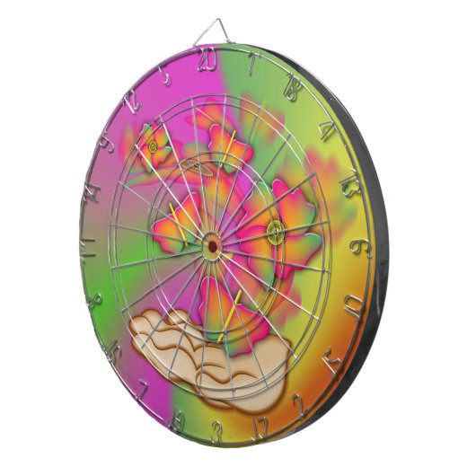 Schmetterlinge und Blume Dartscheibe (Vorderseite rechts)