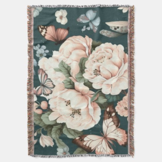 Schmetterlinge und Blume Decke (Vorderseite Vertikal)