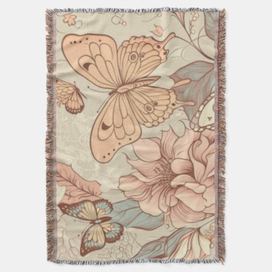 Schmetterlinge und Blume Decke (Vorderseite Vertikal)