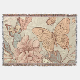 Schmetterlinge und Blume Decke