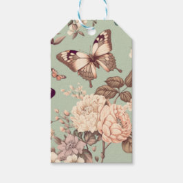 Schmetterlinge und Blume Decke Geschenkanhänger