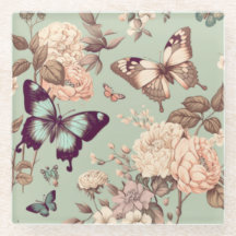 Schmetterlinge und Blume Decke