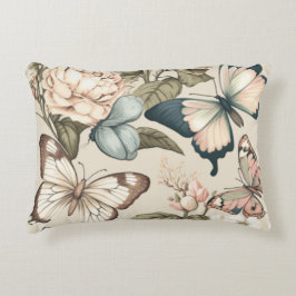 Schmetterlinge und Blume Dekokissen