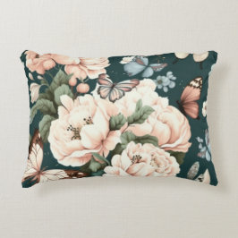 Schmetterlinge und Blume Dekokissen