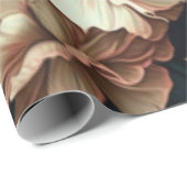 Schmetterlinge und Blume dunkles klassisches Desig Geschenkpapier (Rolleneckpunkt)