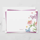 Schmetterlinge und Blume Einladung (Rückseite)
