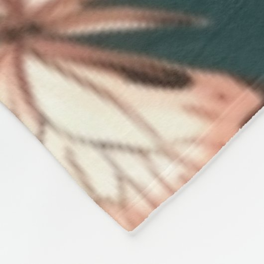 Schmetterlinge und Blume Fleecedecke (Ecke)