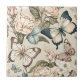 Schmetterlinge und Blume Fliese (Vorderseite)