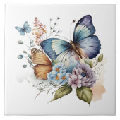 Schmetterlinge und Blume Fliese (Vorderseite)