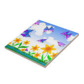 Schmetterlinge und Blume Fliese (Seite)