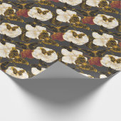 Schmetterlinge und Blume: Frühjahrsmuster Geschenkpapier (Ecke)