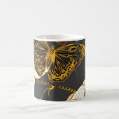 Schmetterlinge und Blume: Frühjahrsmuster Kaffeetasse (Mittel)