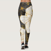 Schmetterlinge und Blume: Frühjahrsmuster Leggings (Rückseite)