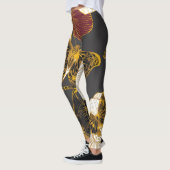 Schmetterlinge und Blume: Frühjahrsmuster Leggings (Links)