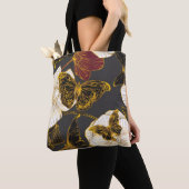 Schmetterlinge und Blume: Frühjahrsmuster Tasche (Von Nahem)