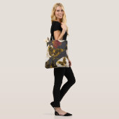Schmetterlinge und Blume: Frühjahrsmuster Tasche (Am Model)