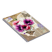 Schmetterlinge und Blume für Mama Notizblock (Rechte Seite)