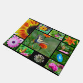Schmetterlinge und Blume Fußmatte (Schrägansicht)