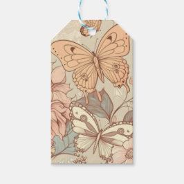 Schmetterlinge und Blume Geschenkanhänger