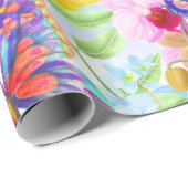 Schmetterlinge und Blume Geschenkpapier (Rolleneckpunkt)