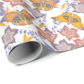Schmetterlinge und Blume Geschenkpapier (Rolleneckpunkt)
