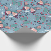 Schmetterlinge und Blume Geschenkpapier (Ecke)