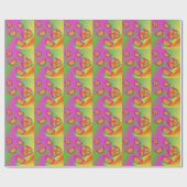 Schmetterlinge und Blume Geschenkpapier (Flach)
