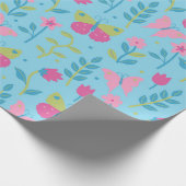Schmetterlinge und Blume. Geschenkpapier (Ecke)
