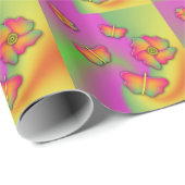 Schmetterlinge und Blume Geschenkpapier (Rolleneckpunkt)
