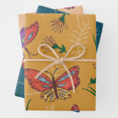 Schmetterlinge und Blume Geschenkpapier Set (Beispiel)