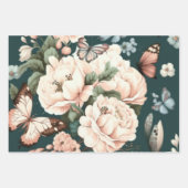 Schmetterlinge und Blume Geschenkpapier Set (Vorderseite 3)