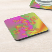 Schmetterlinge und Blume Getränkeuntersetzer (Linke Seite)